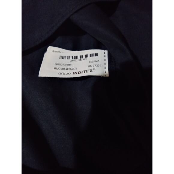 Zara Collection Long Sleeve Pullover Poplin Maxi Shirt Dress Blue Size Small - Picture 16 of 16